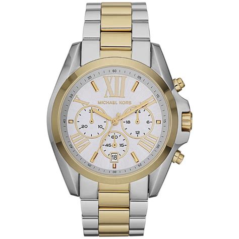 michael kors bradshaw watch gold and silver|Michael Kors oversized bradshaw watch.